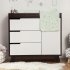 Hudson 3 Drawer Changer Dresser - Espresso White