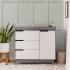 Hudson 3 Drawer Changer Dresser - Grey / White