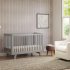 Hudson 3 In 1 Crib With Toddler Rail - Grey
