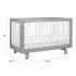 Hudson 3 In 1 Crib With Toddler Rail - Grey White