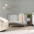Hudson 3 In 1 Crib With Toddler Rail - Grey White
