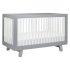 Hudson 3 In 1 Crib With Toddler Rail - Grey White