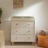 Lolly 3 Drawer Changer Dresser with Removable Changing Tray - White / Natural
