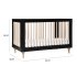 Lolly 3 In 1 Crib With Toddler Rail - Black / Washed Natural
