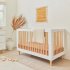 Lolly 3 In 1 Crib With Toddler Rail - White / Natural