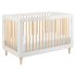 Lolly 3 In 1 Crib With Toddler Rail - White / Natural