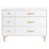 Lolly 6 Drawer Double Dresser - White / Natural