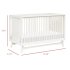 Peggy 3 In 1 Crib With Toddler Rail - Warm White
