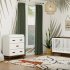 Scoot 3 Drawer Changer Dresser - White / Natural Walnut