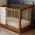Sprout 4 in 1 Crib with Toddler Rail - Chestnut Natural