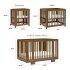 Yuzu 8-In-1 Convertible Crib with Toddler Conversion Kit - Natural Walnut