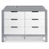 Colby 6 Draw Dresser -Grey/White