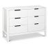 Colby 6 Draw Dresser - White