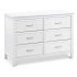 Charlie 6 Drawer Double Dresser - White