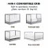 Colby 4 In 1 Convertible Crib with Trundle Drawer - Grey White