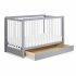 Colby 4 In 1 Convertible Crib with Trundle Drawer - Grey White