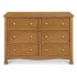 Kalani 6 Drawer Double Wide Dresser Chestnut
