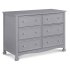Kalani 6 Drawer Double Wide Dresser Grey
