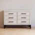 Newbern 6 Drawer Assembled Dresser - White Dirftwood