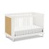 Marin with Cane 3 in 1 Convertible Crib - Warm White / Honey Cane