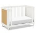 Marin with Cane 3 in 1 Convertible Crib - Warm White / Honey Cane