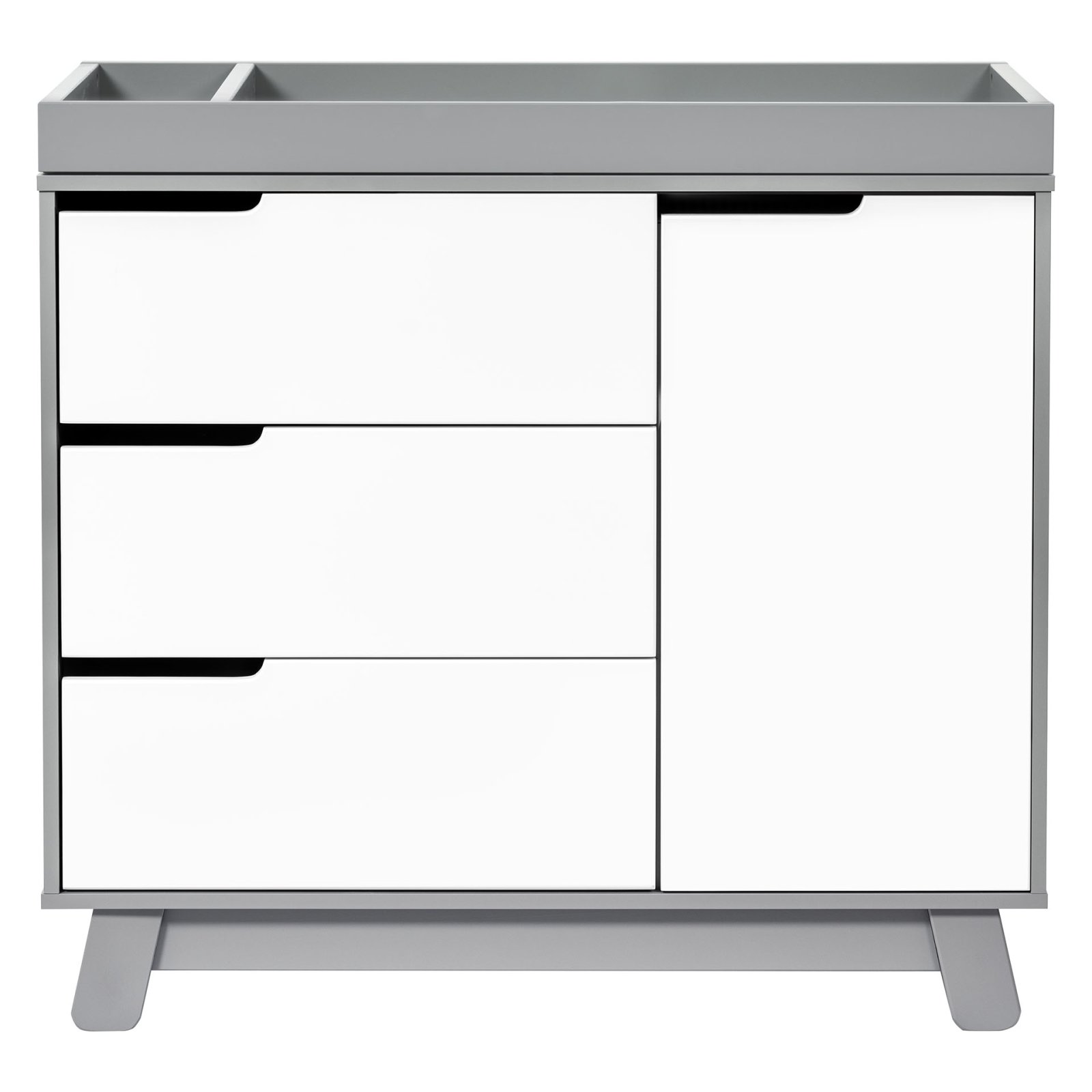 Hudson 3 Drawer Changer Dresser - Grey / White