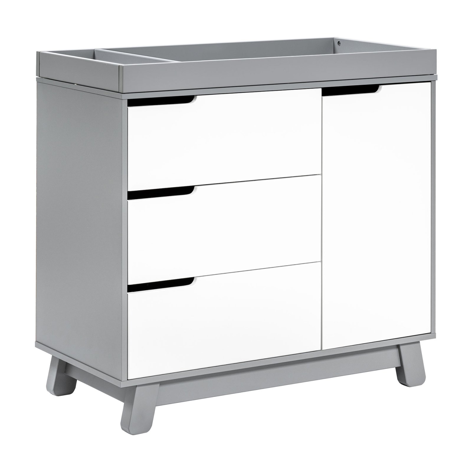 Hudson 3 Drawer Changer Dresser - Grey / White
