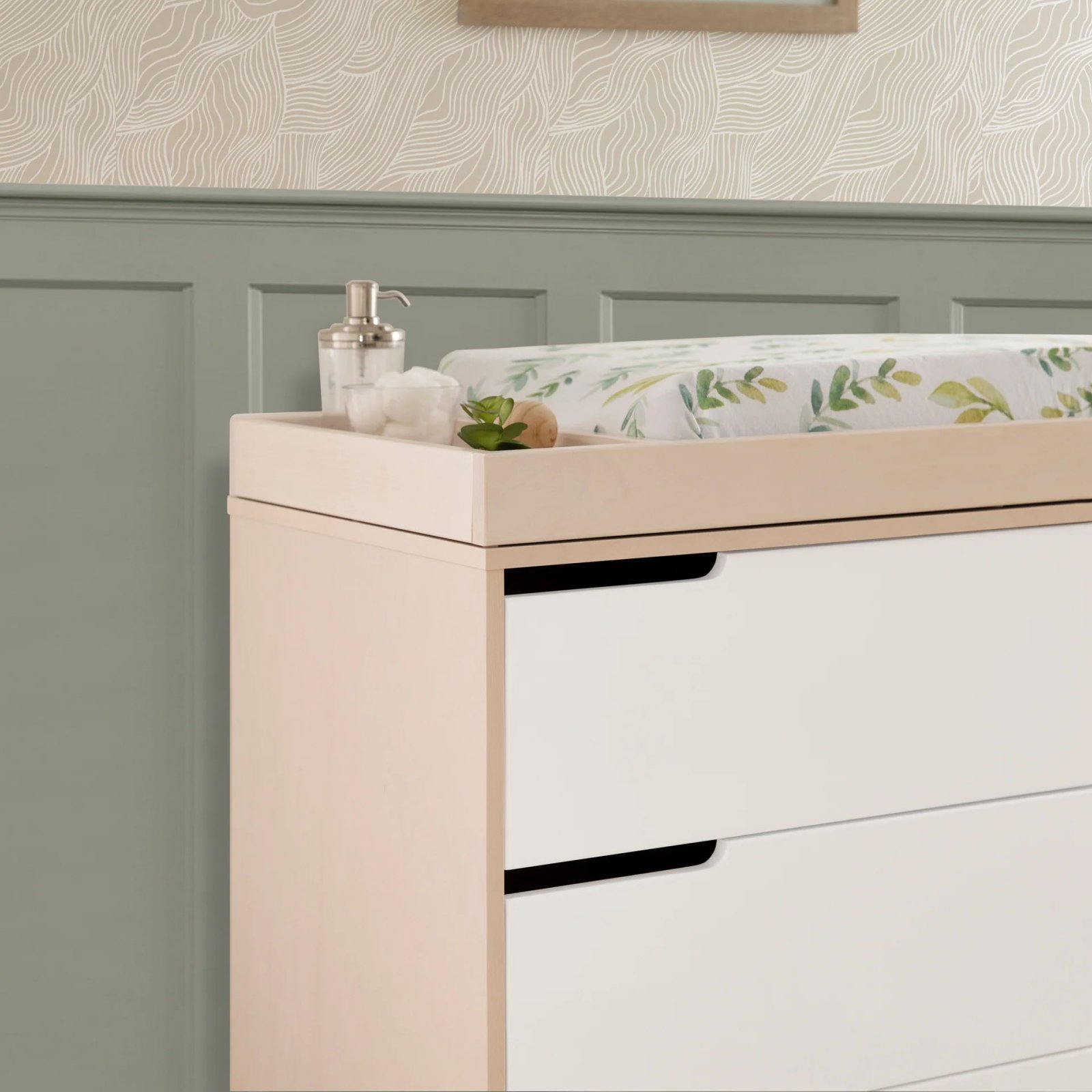 Hudson 3 Drawer Changer Dresser - Washed Natural White