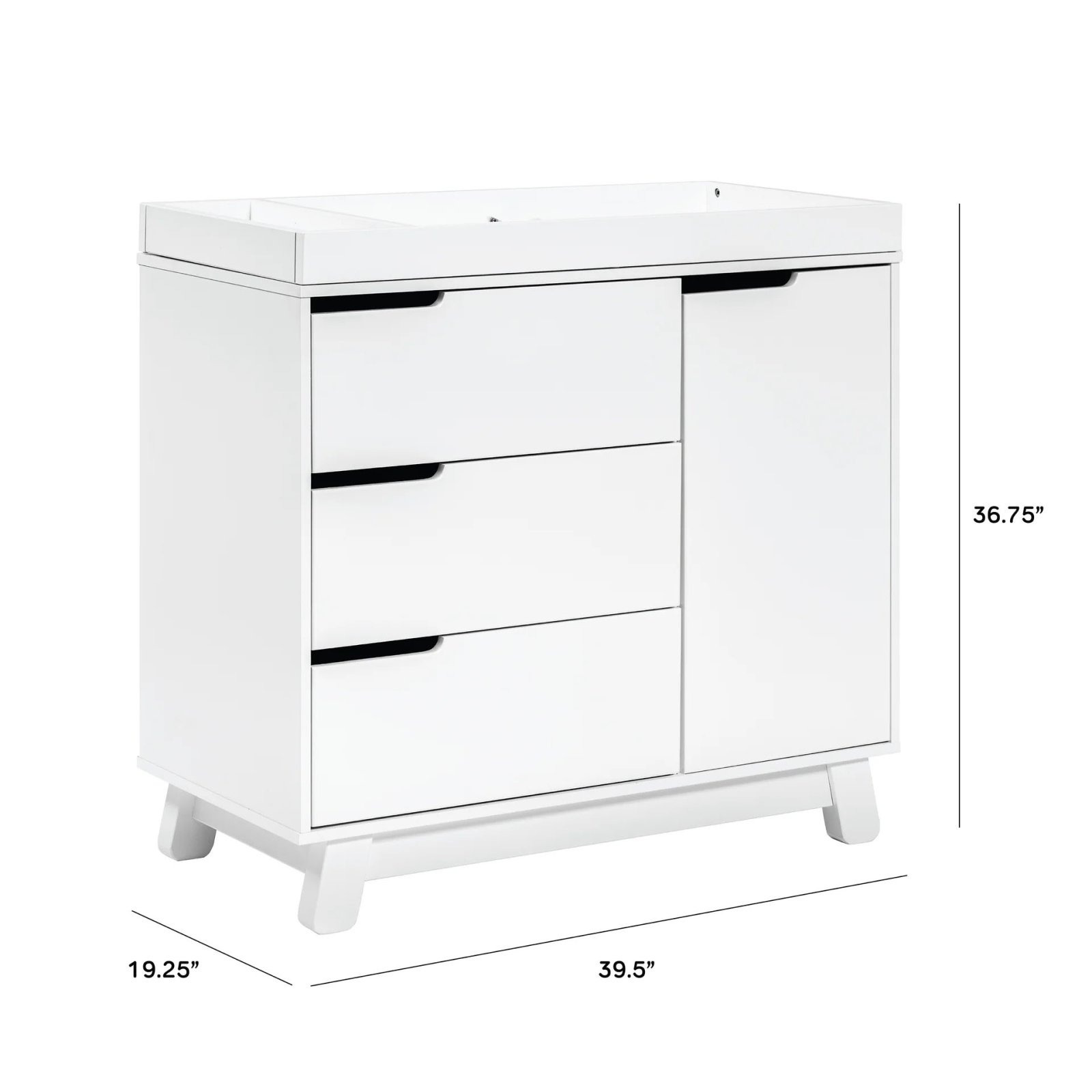 Hudson 3 Drawer Changer Dresser - White
