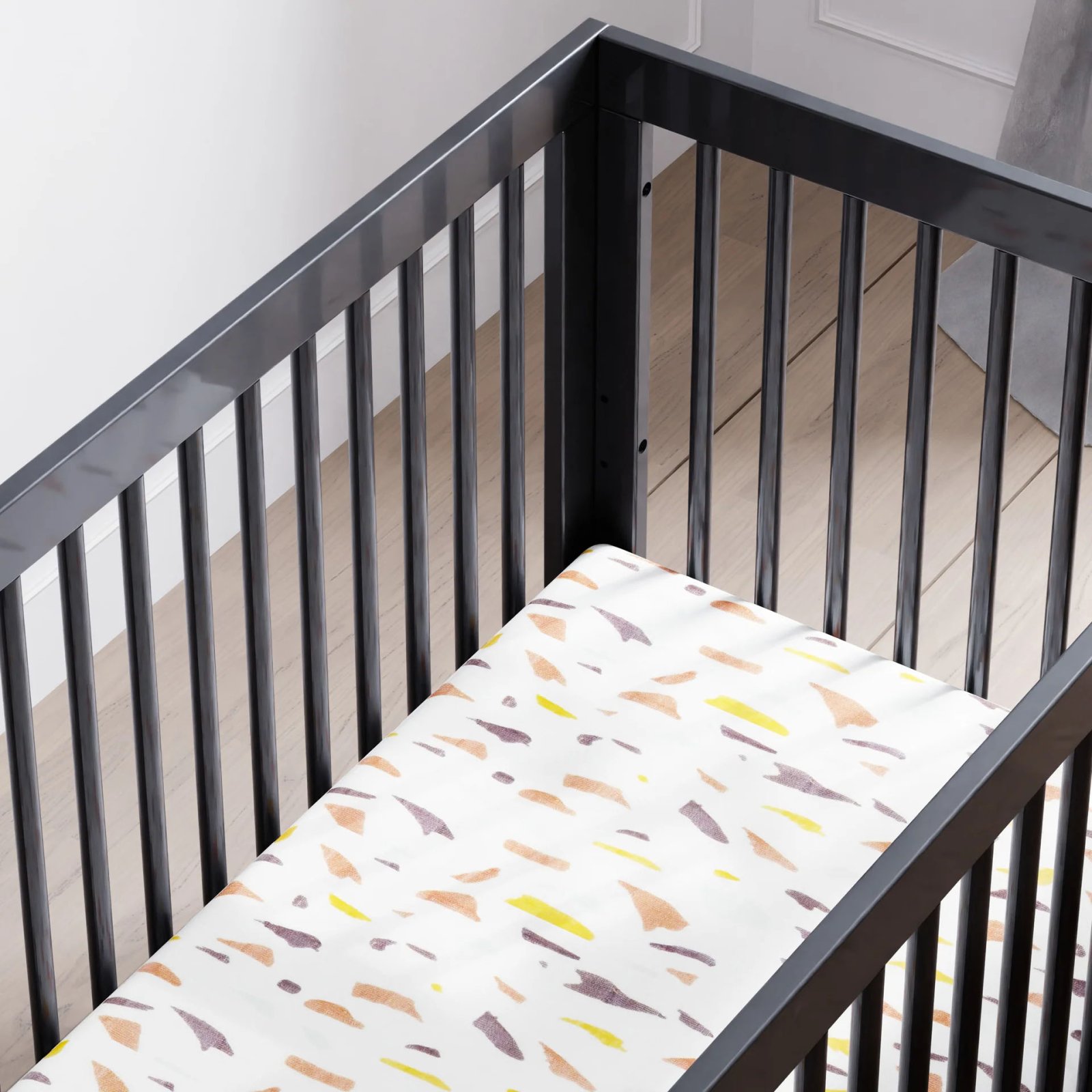 Hudson 3 In 1 Crib With Toddler Rail - Black