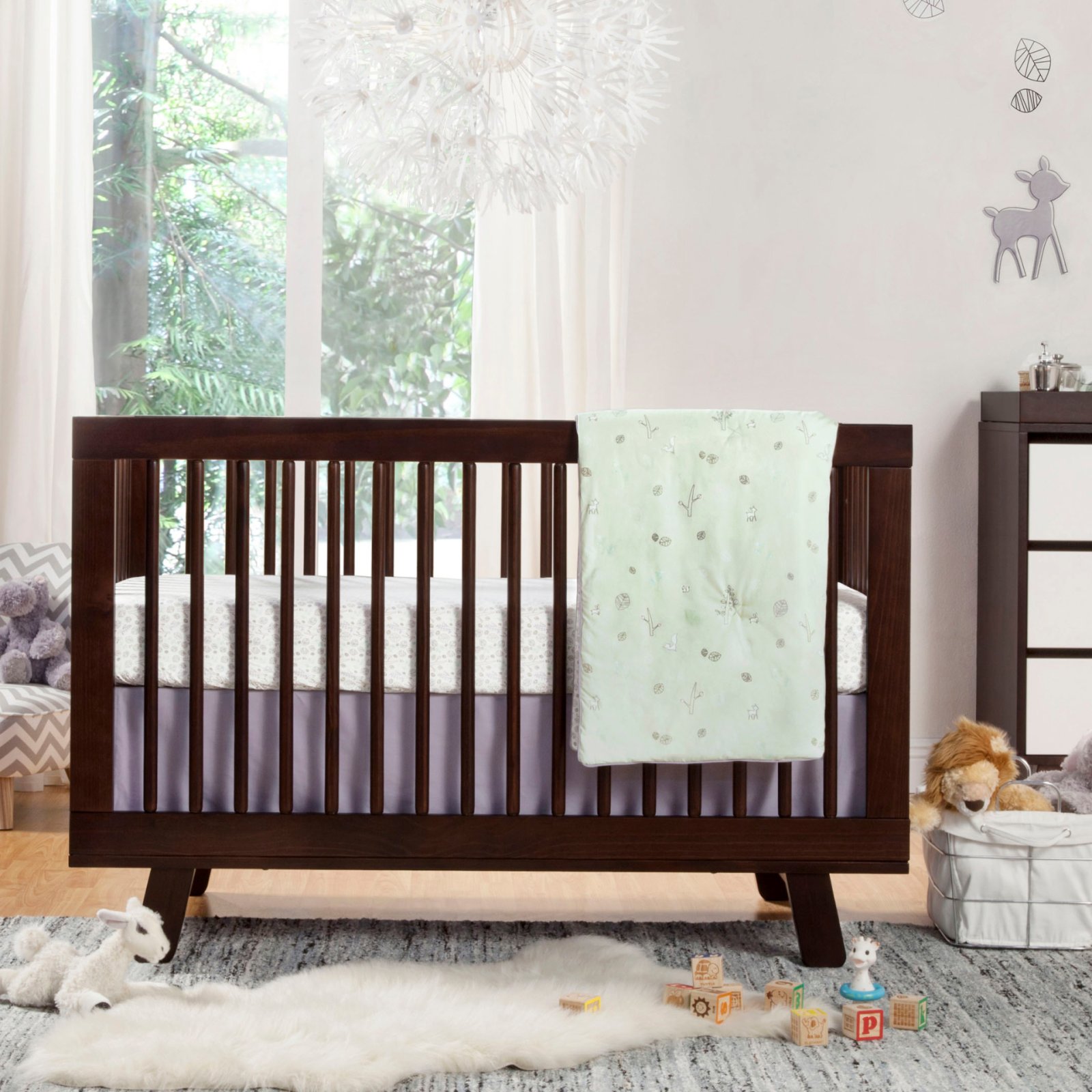 Hudson 3 In 1 Crib With Toddler Rail - Espresso