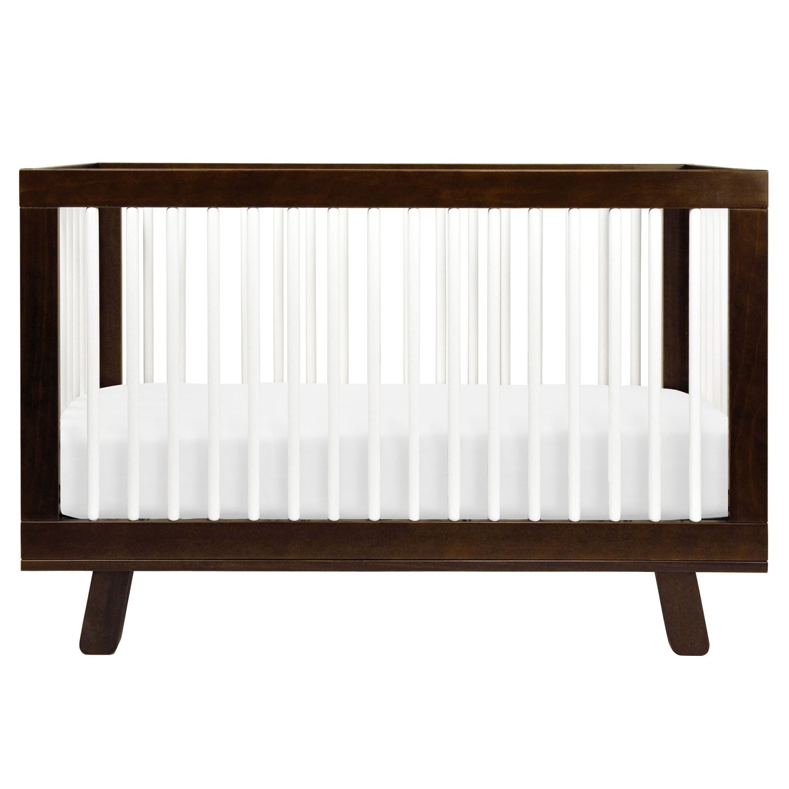 Hudson 3 In 1 Crib With Toddler Rail - Espresso / White