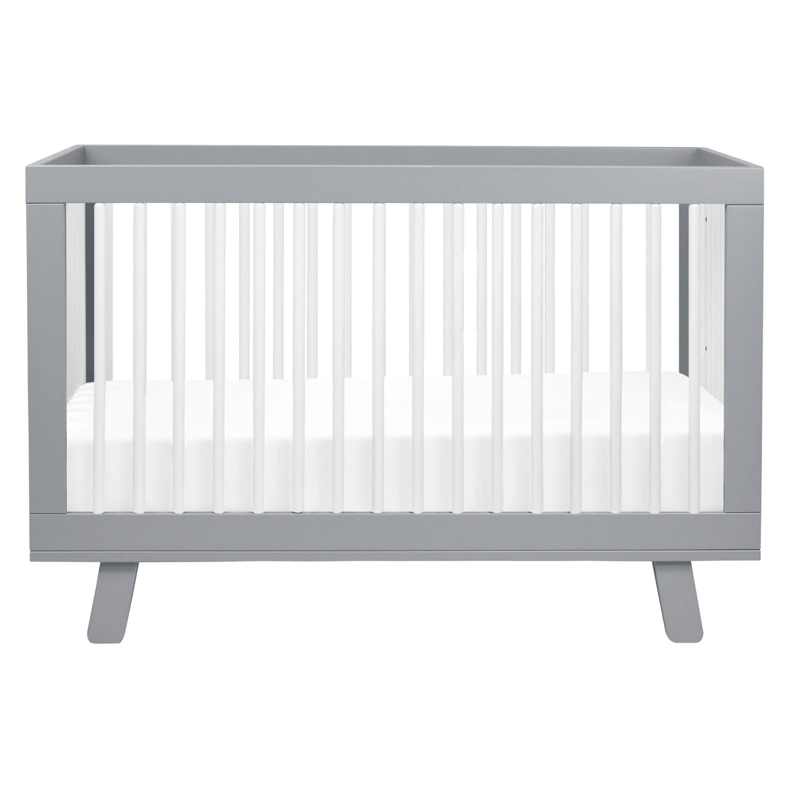 Hudson 3 In 1 Crib With Toddler Rail - Grey White