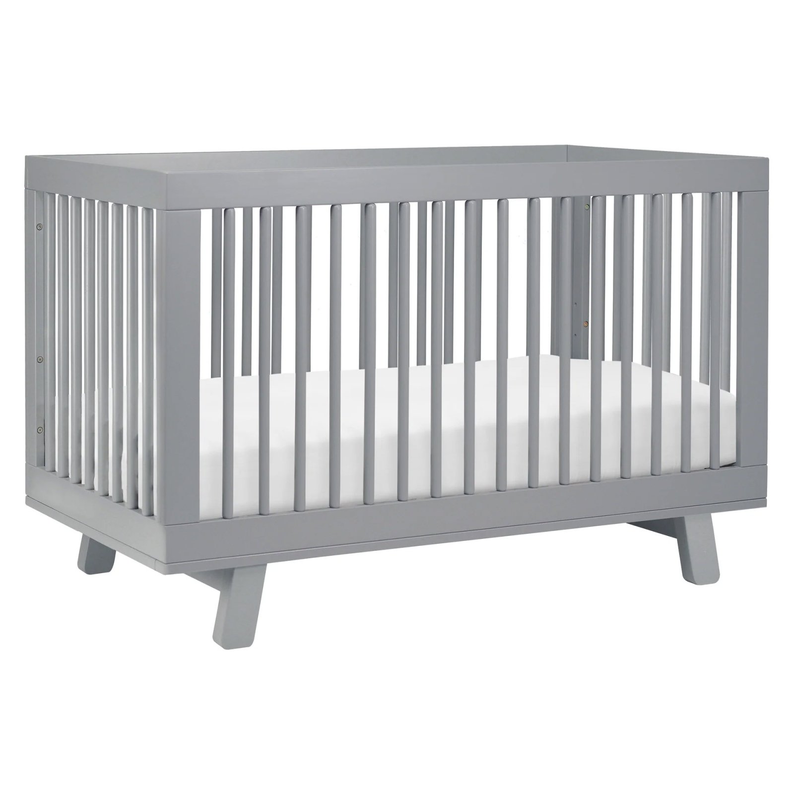 Hudson 3 In 1 Crib With Toddler Rail - Grey