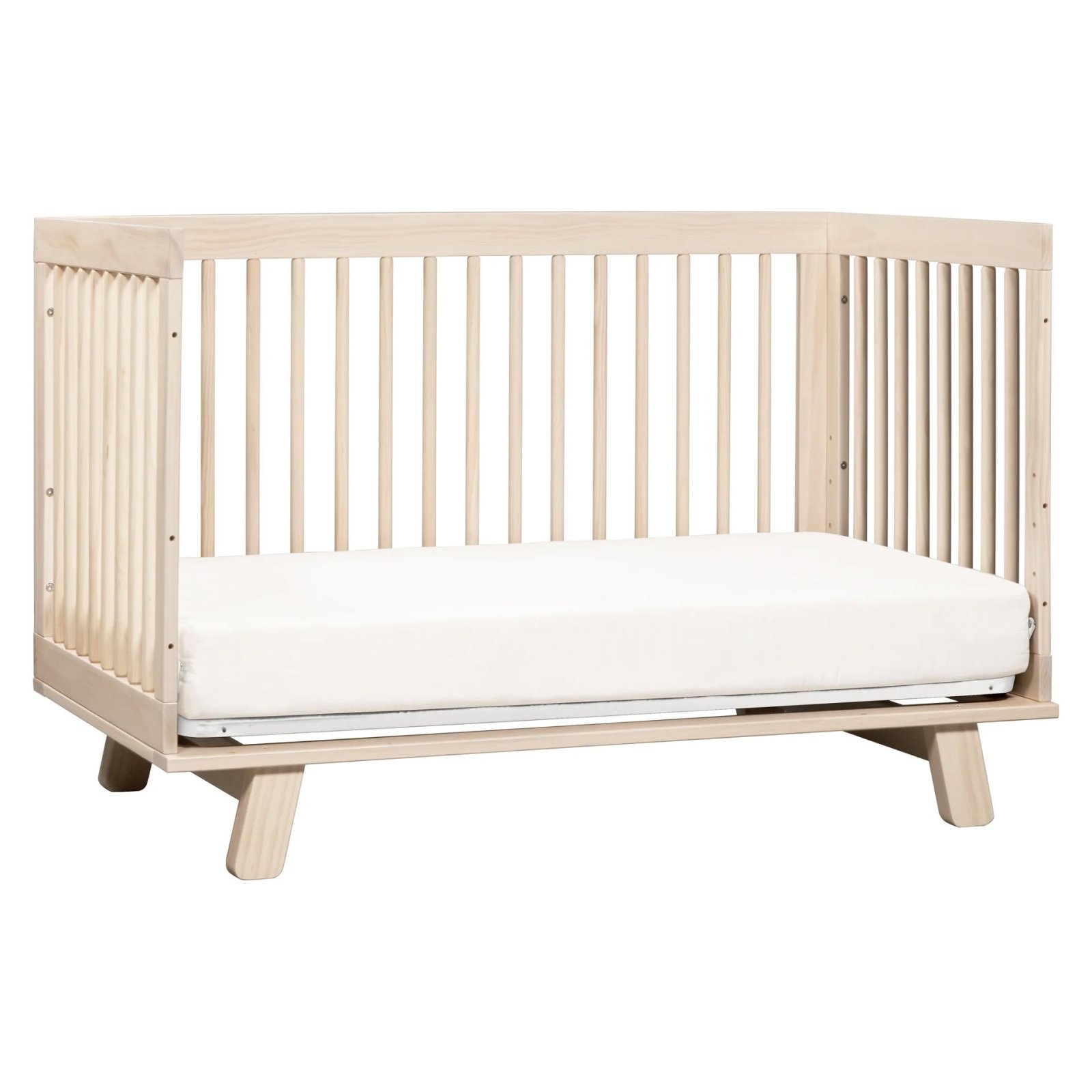 Hudson 3 In 1 Crib With Toddler Rail - Washed Natural