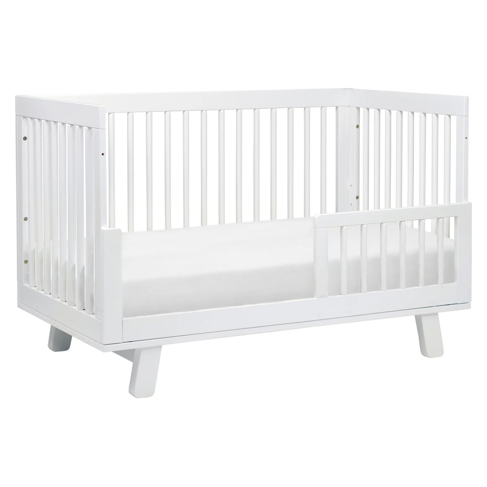 Hudson 3 In 1 Crib With Toddler Rail - White