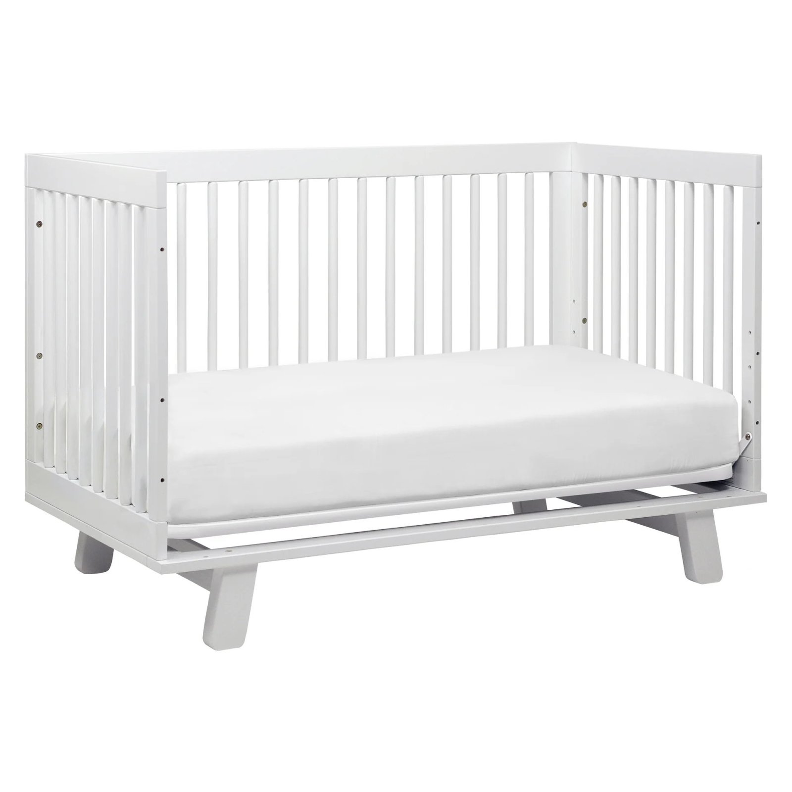 Hudson 3 In 1 Crib With Toddler Rail - White