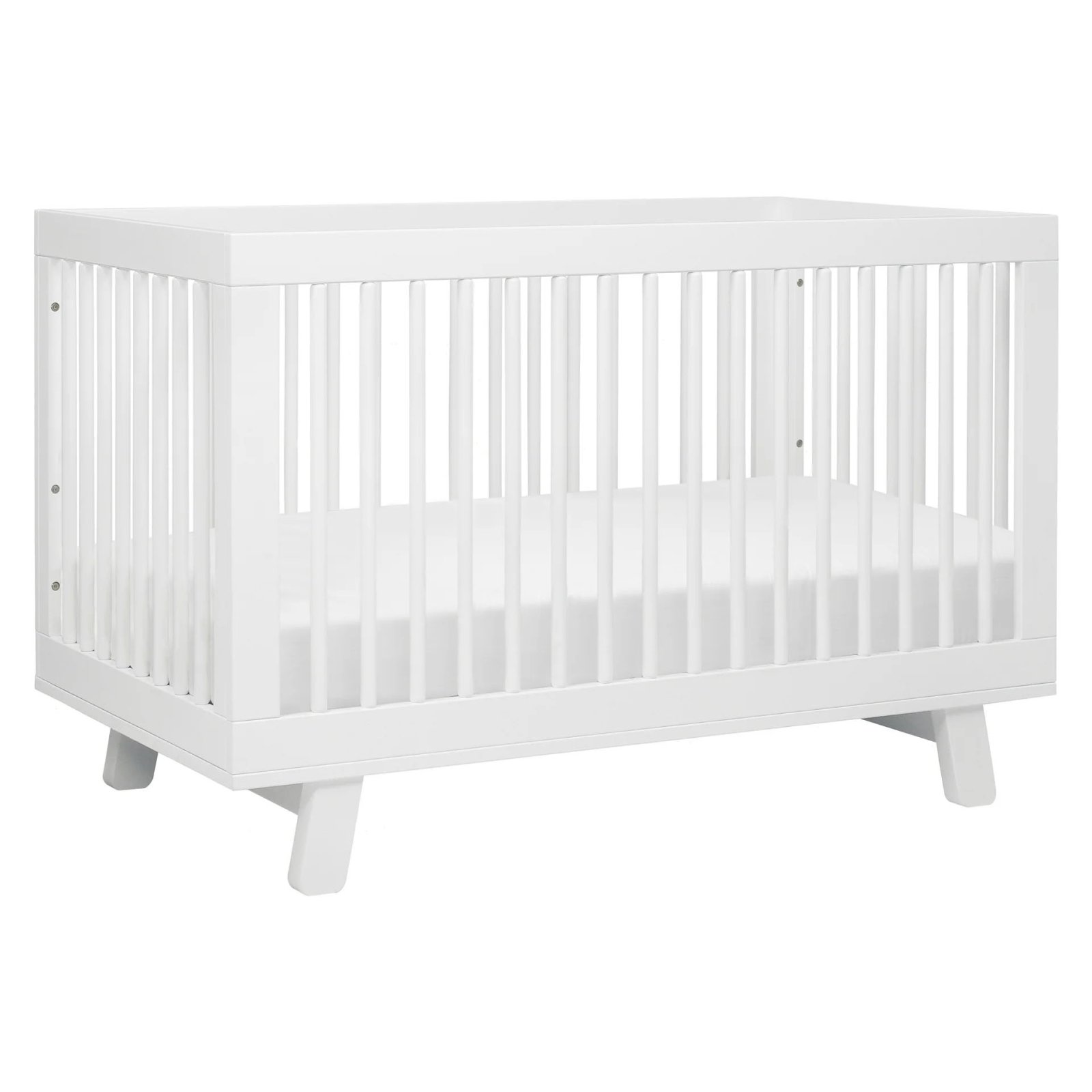 Hudson 3 In 1 Crib With Toddler Rail - White