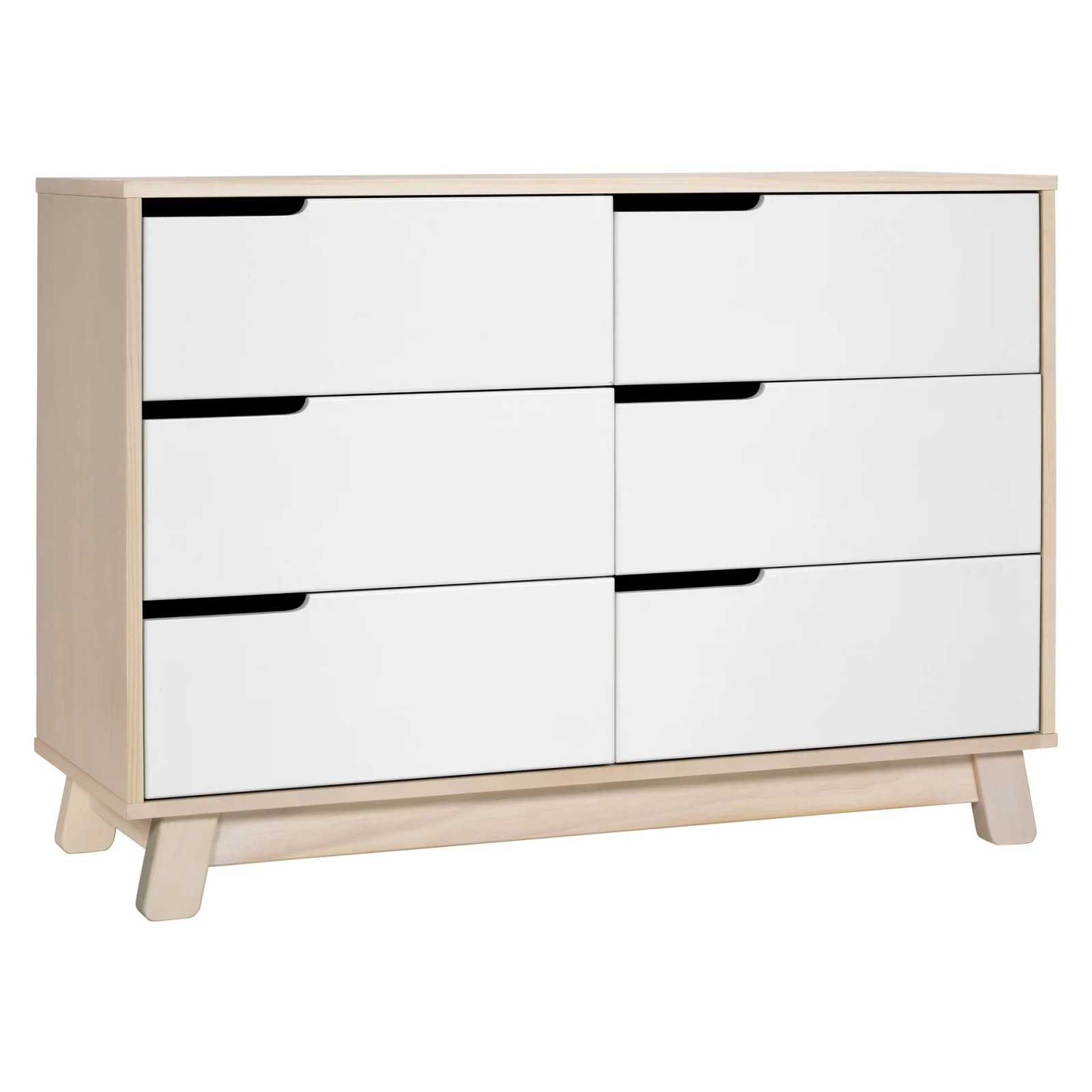 Hudson 6 Drawer Double Dresser - White Washed Natural