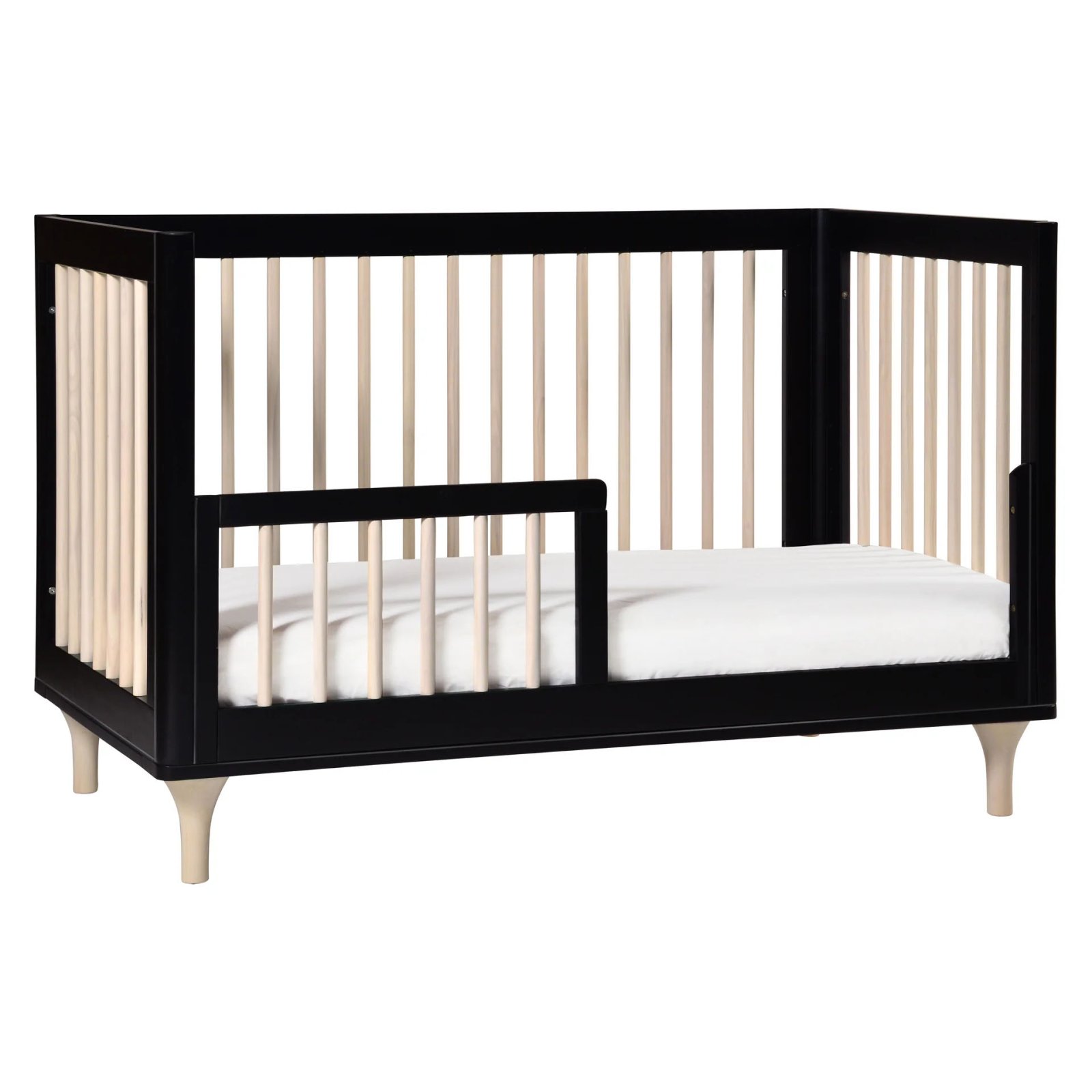 Lolly 3 In 1 Crib With Toddler Rail - Black / Washed Natural