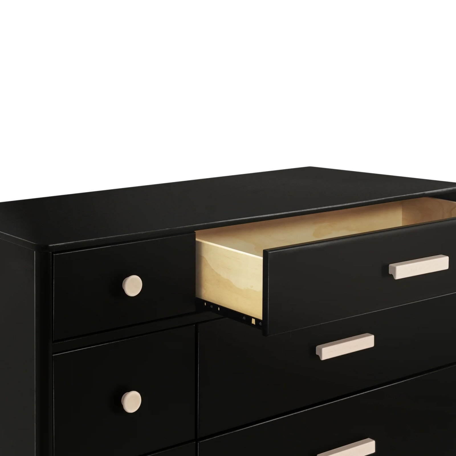 Lolly 6 Drawer Double Dresser - Black / Washed Natural