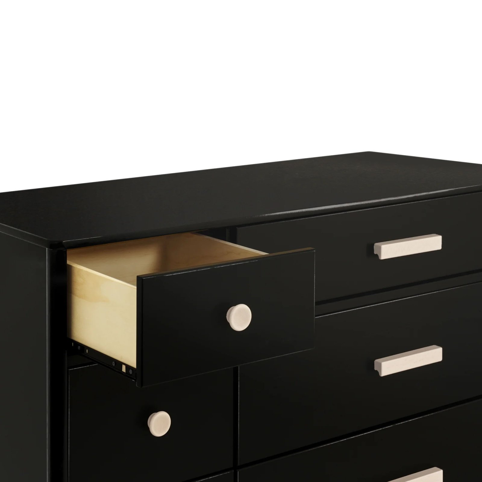 Lolly 6 Drawer Double Dresser - Black / Washed Natural