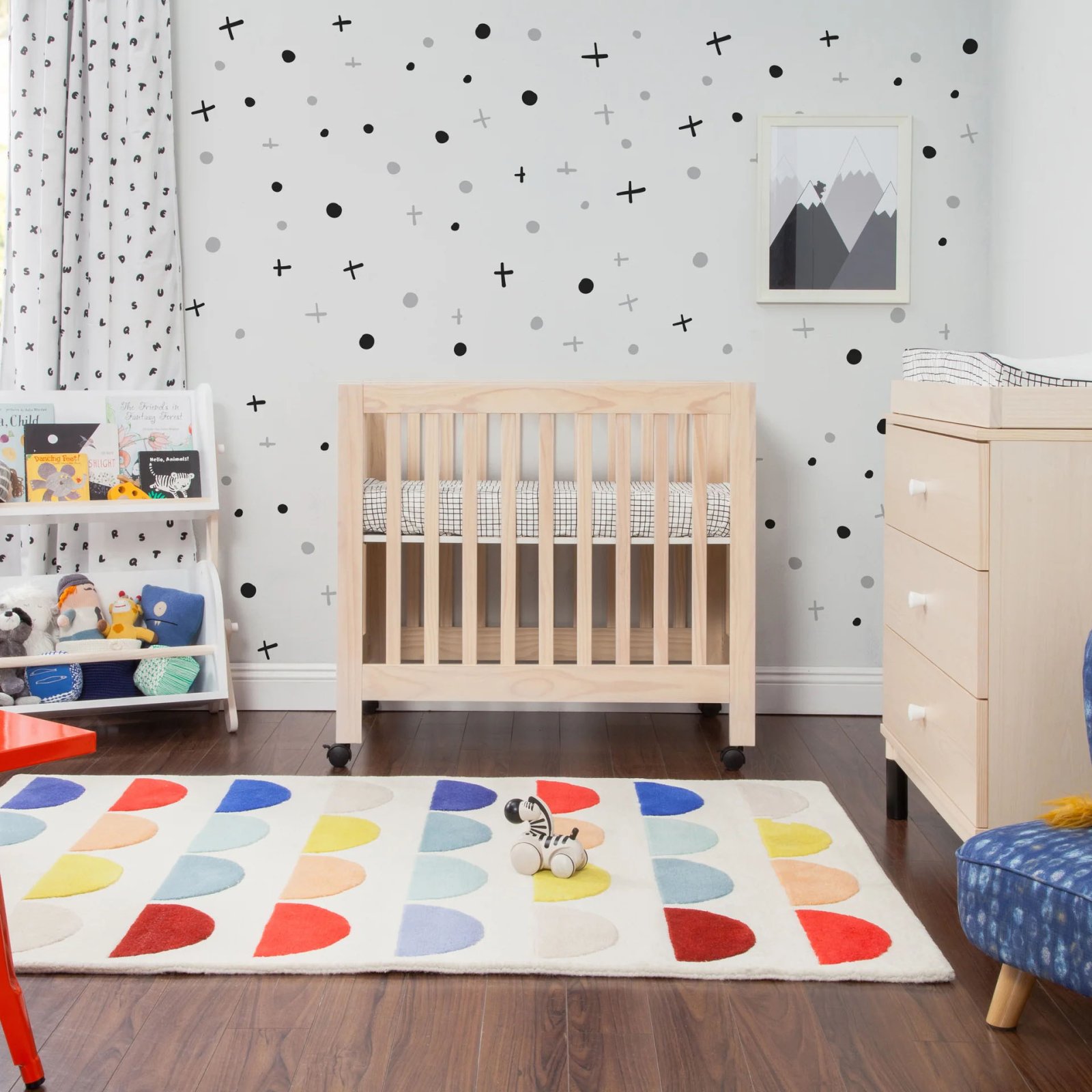 Origami Mini Crib - Washed Natural