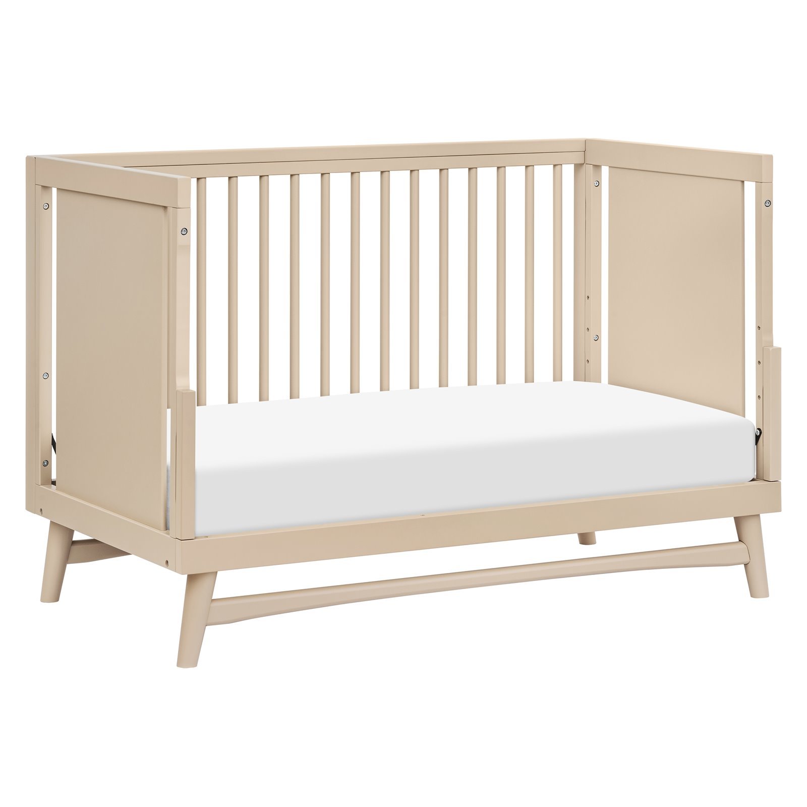 Peggy 3 In 1 Crib With Toddler Rail - Taupe