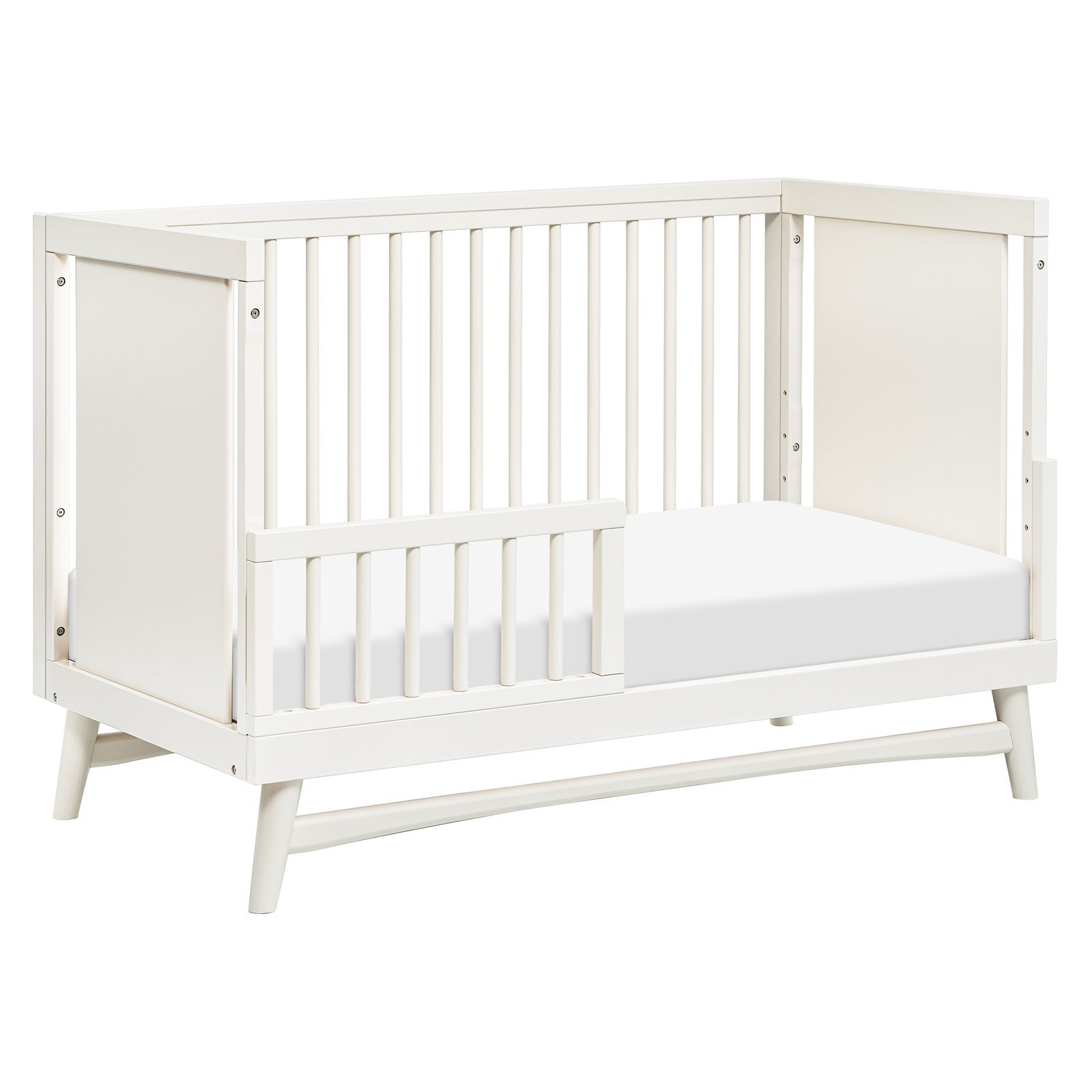 Peggy 3 In 1 Crib With Toddler Rail - Warm White