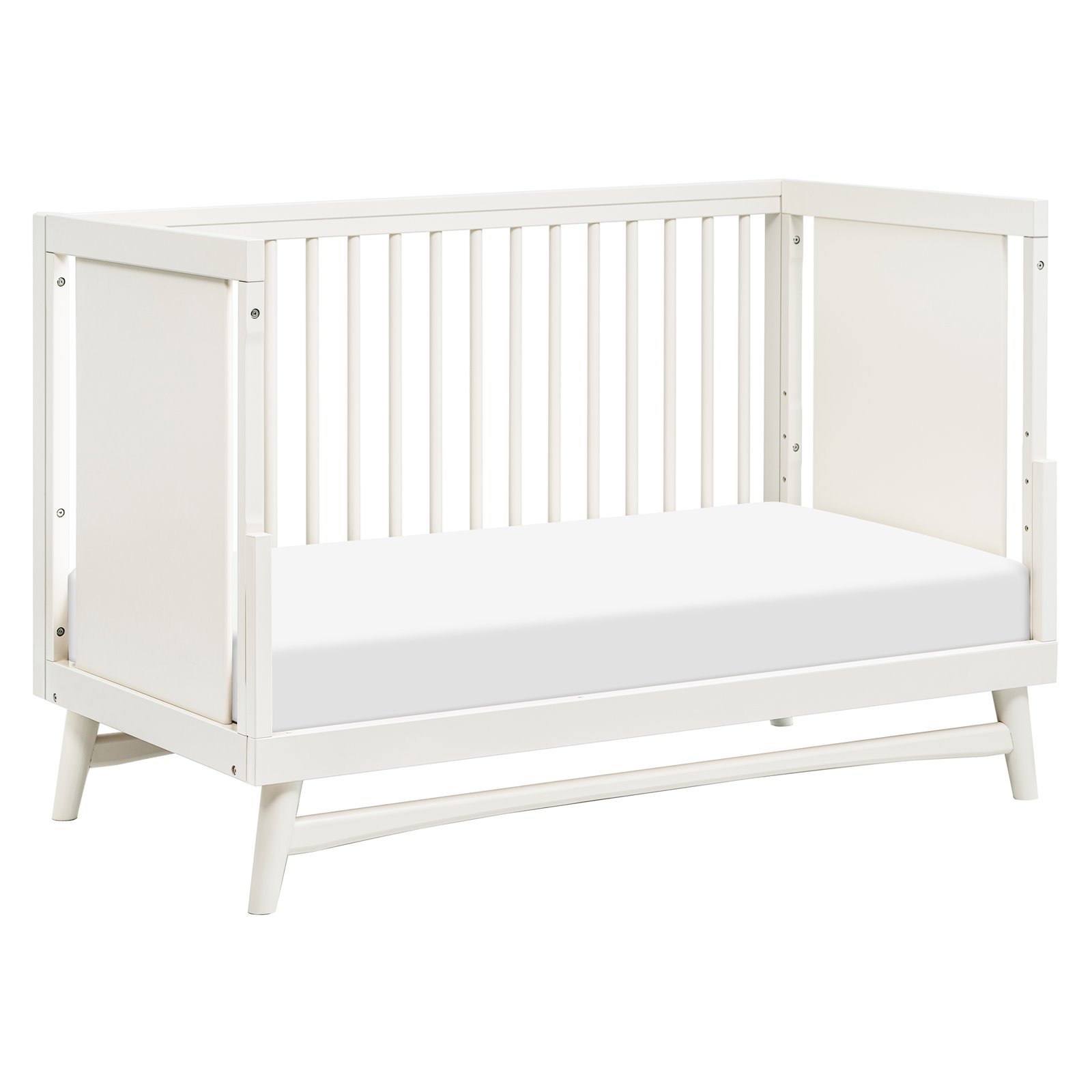 Peggy 3 In 1 Crib With Toddler Rail - Warm White