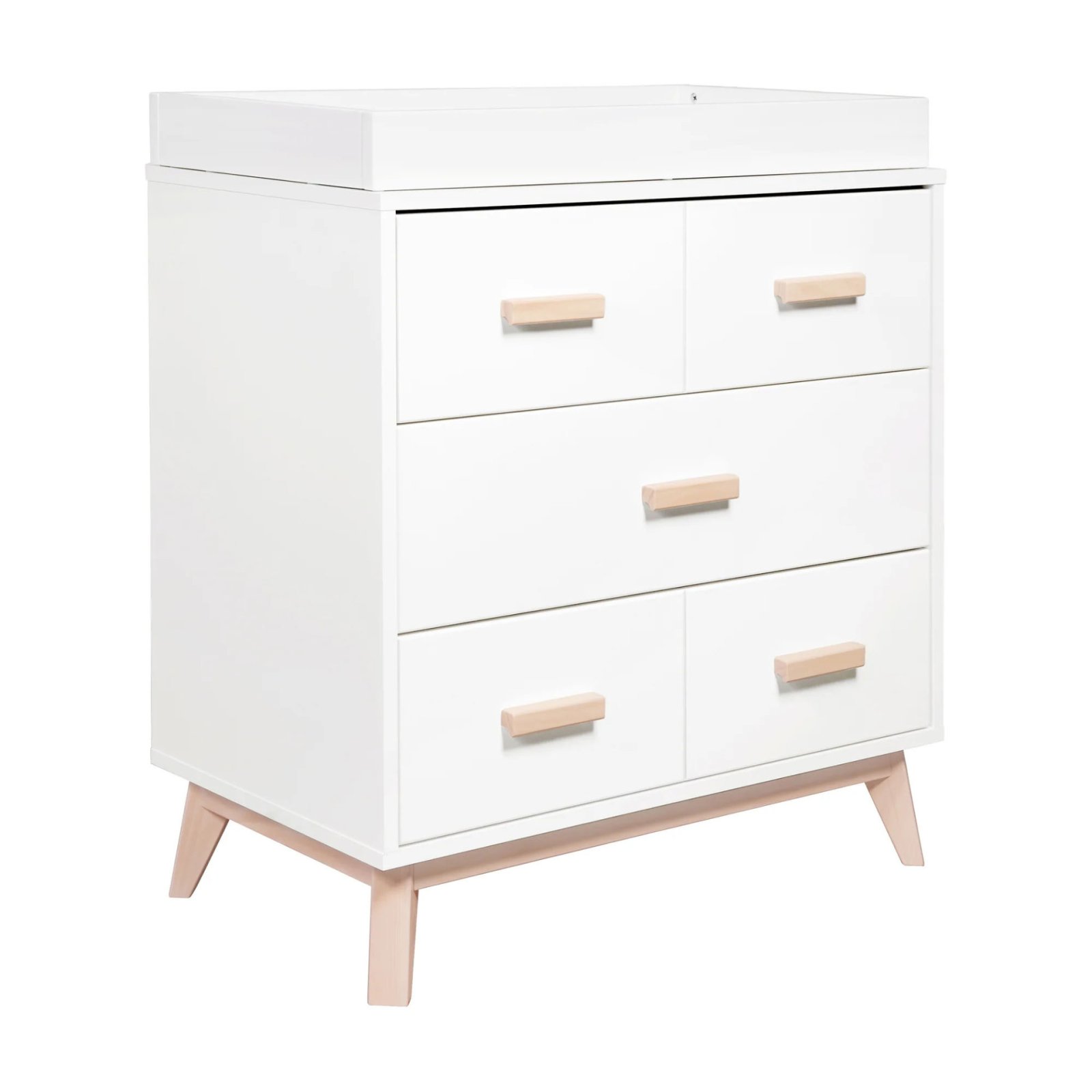 Scoot 3 Drawer Changer Dresser White - Washed Natural