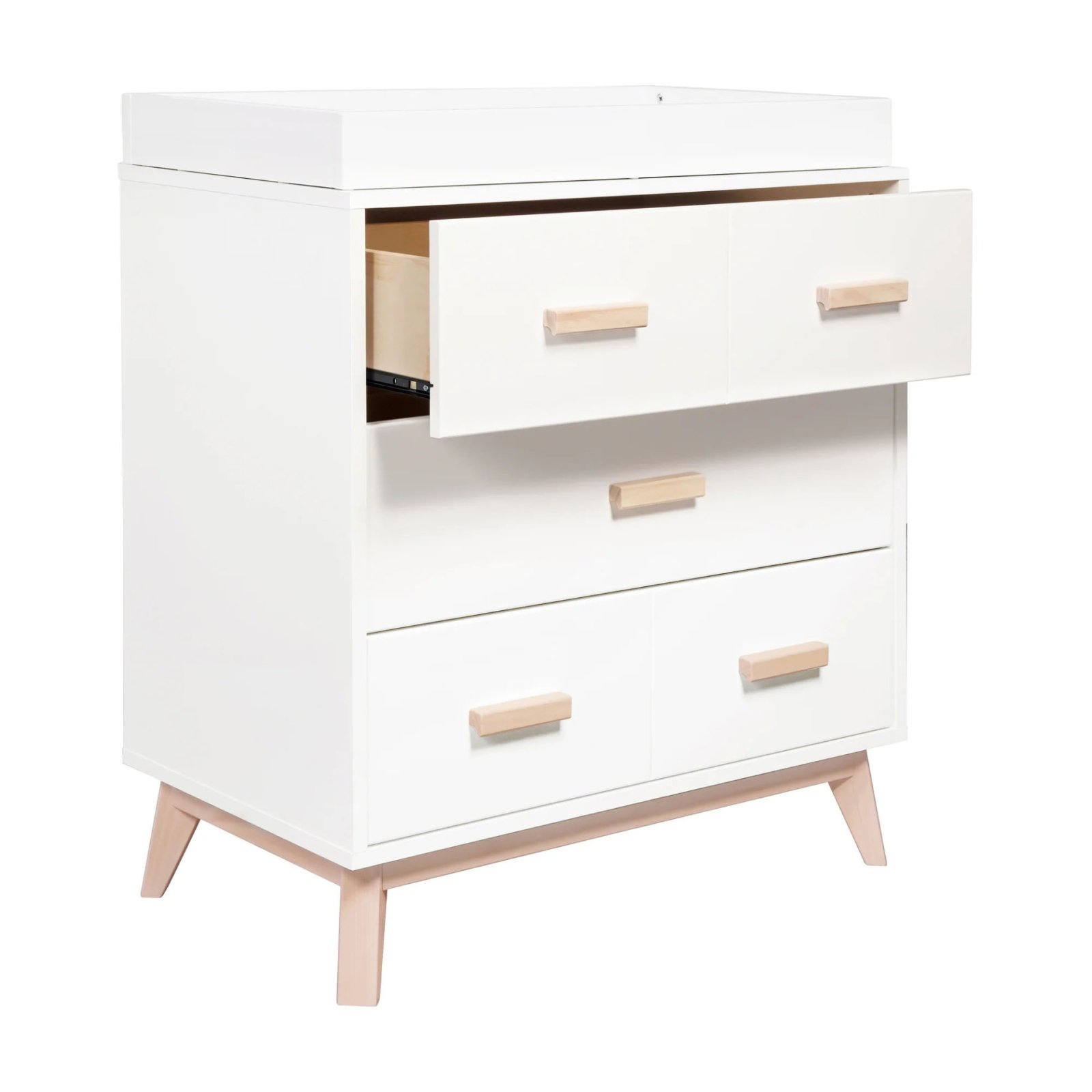 Scoot 3 Drawer Changer Dresser White - Washed Natural