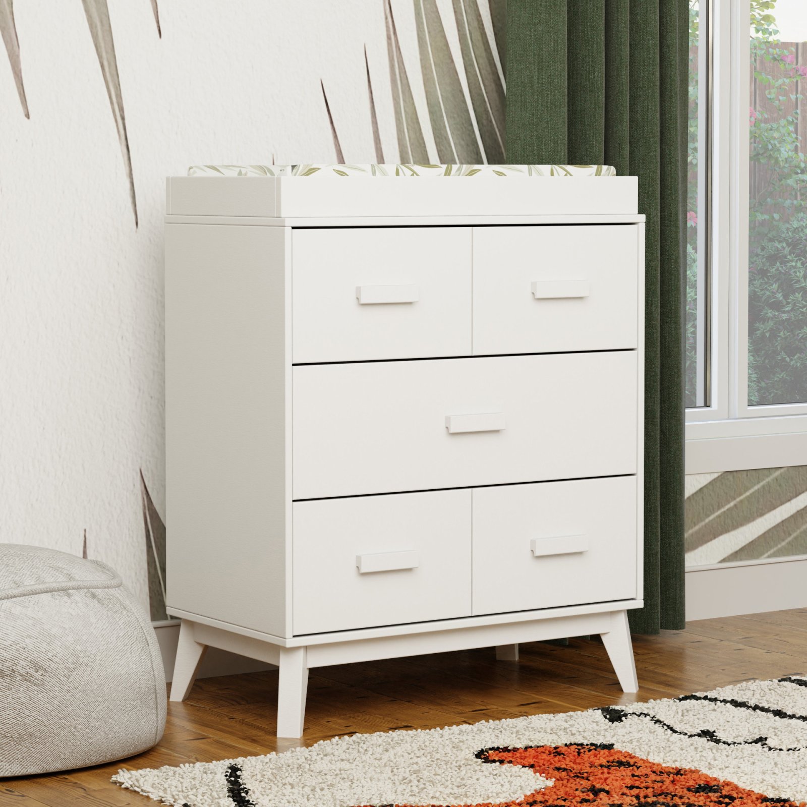 Scoot 3 Drawer Changer Dresser - White