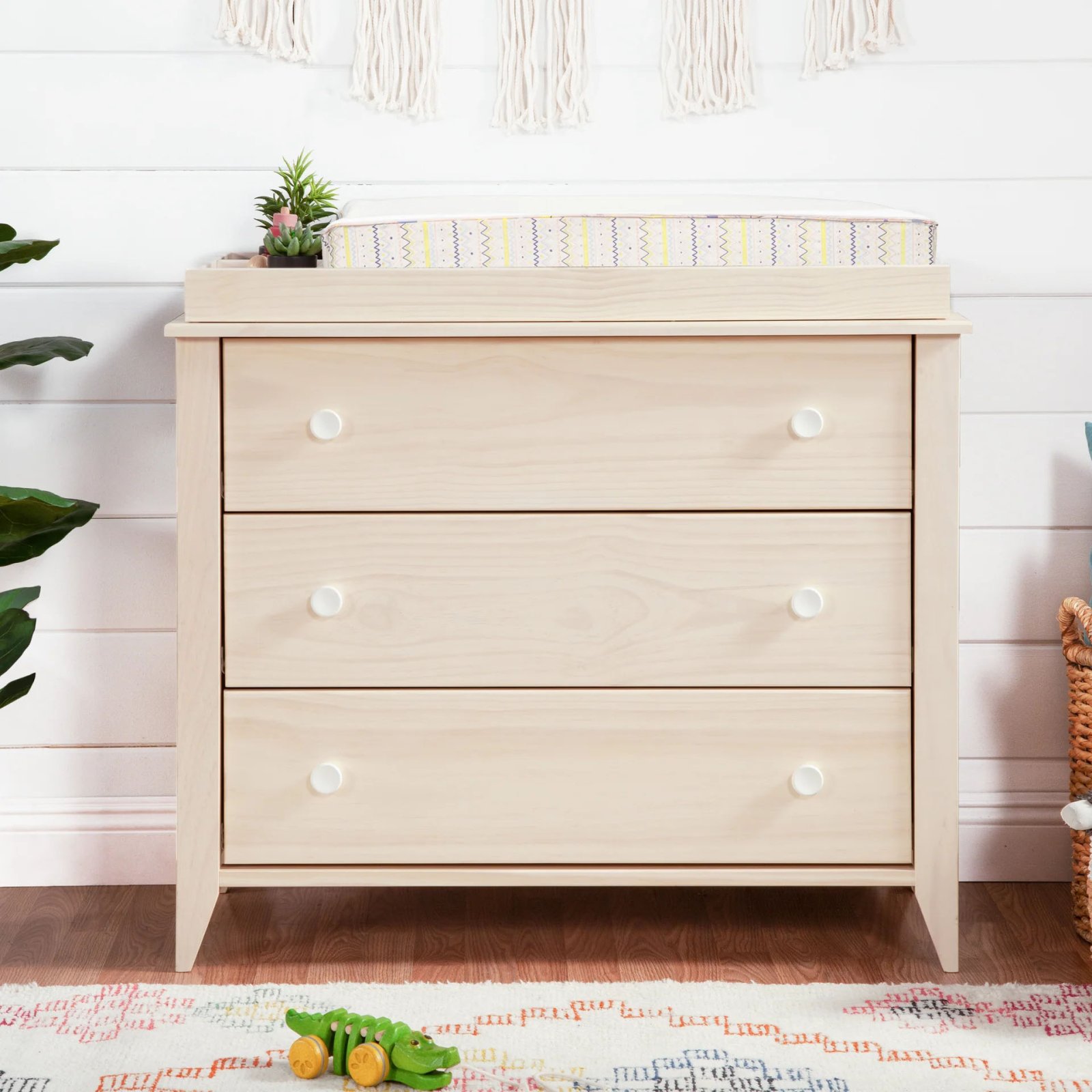 Sprout 3 Drawer Changer Dresser - Washed Natural / White